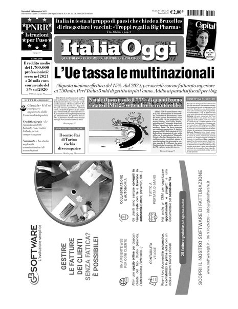 Italia oggi : quotidiano di economia finanza e politica